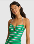 Sea Level - Voyage U Bar Bandeau One Piece Kelly Green