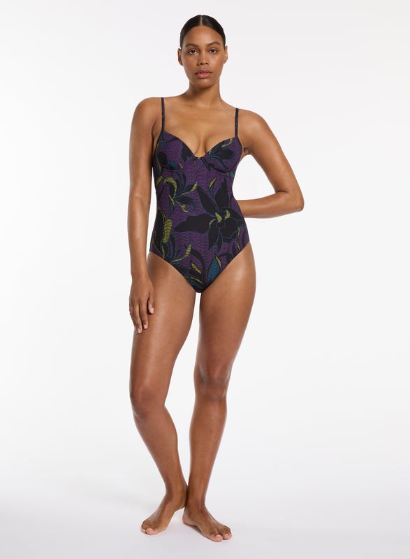 Jets - Midnight Tropical Moulded Underwire One Piece
