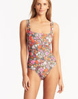 Sea Level - Parkland Square Neck One Piece