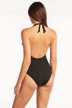 Load image into Gallery viewer, Sea Level - Essentials Keyhole Halter One Piece
